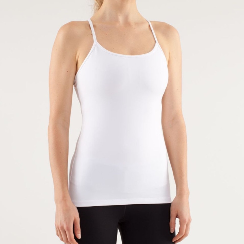 Lululemon Power Y Tank in white Sz 4